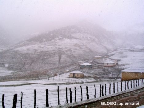 Postcard beautiful asalem in snow-1