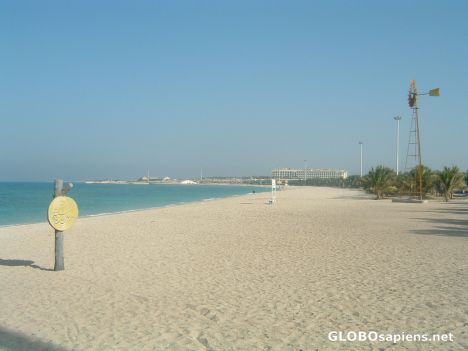 Postcard Beautiful beach, but whats on the sign?