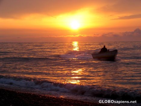 Postcard caspian sea ,kenar darya, north of iran
