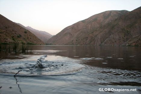 Postcard sun set of gahar lake