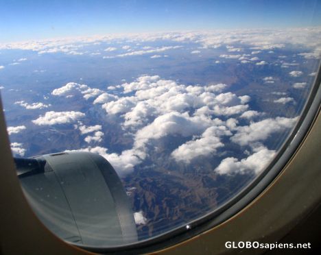 Postcard beyond the clouds