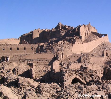 Postcard Arg of Bam long after the earthquake