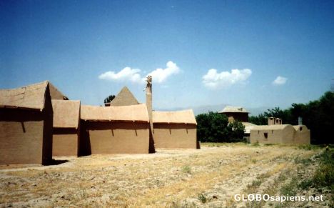 Postcard wooden mosque area 3