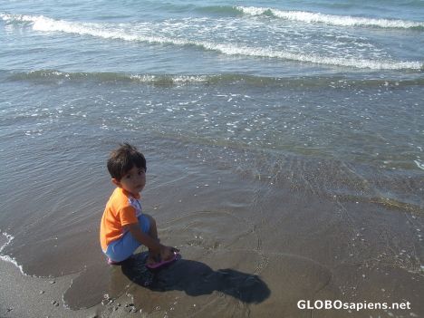Postcard Baby & Sea