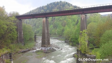 High viaduct on Prut River