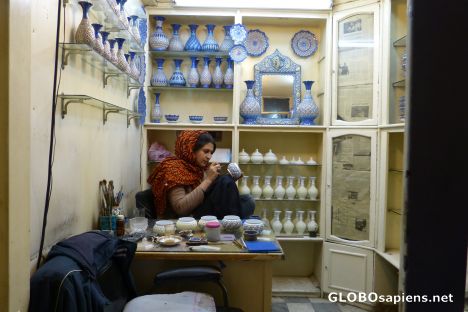 Postcard The Bazaar of Esfahan in the Evening