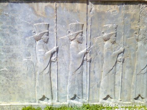 Postcard Persian soldiers
