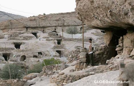Postcard meymand village-12000 years antiquity