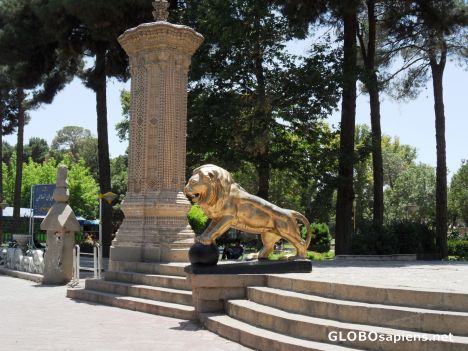Postcard golden lion