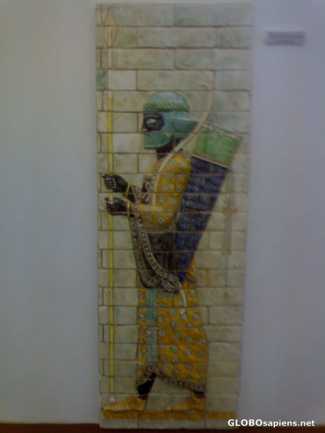 Postcard Persian soldier, from Susa