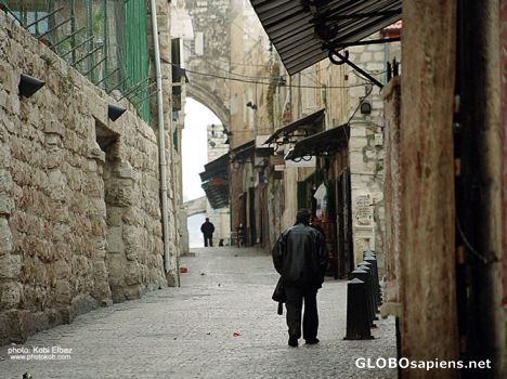 Postcard walking in alley - the old city
