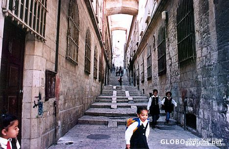Postcard old city alley