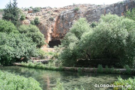 Postcard Banias aka Caesarea Philippi