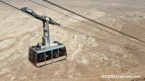 Postcard Cableway to Masada fortress