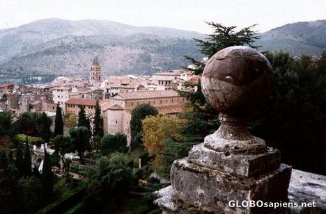 Postcard Over l'Áquila from the castle
