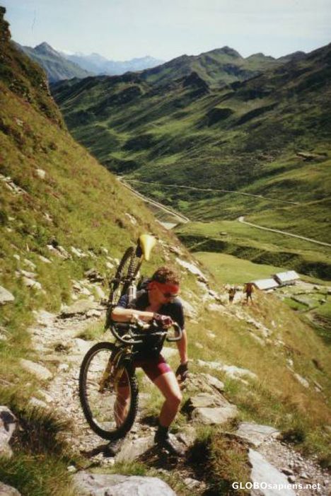 Postcard Schneebergscharte Transalp 1998