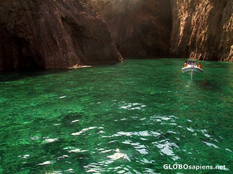 Postcard Crystal water of Palmarola island