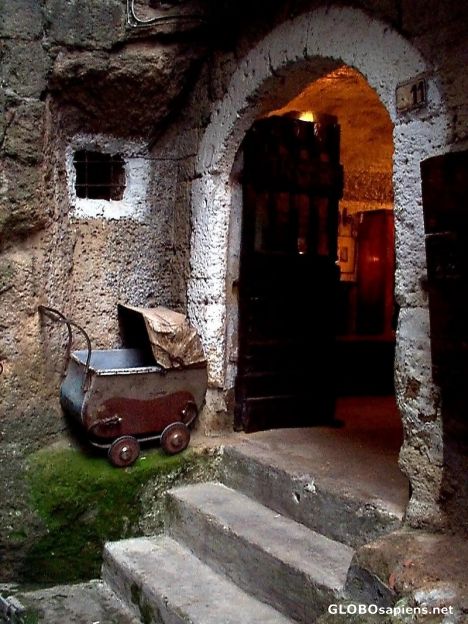 Postcard antique shop in Calcata