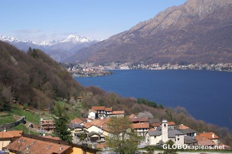 Postcard Oira above Orta Lake