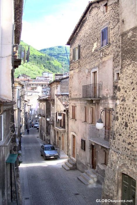 Postcard Old village, typical street