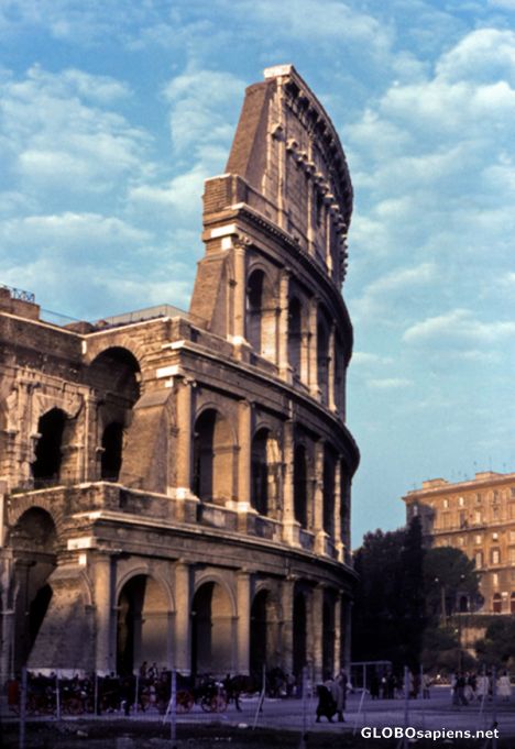Postcard Rome - The Coliseum in late afternoon