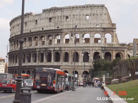 Postcard Rome and winter
