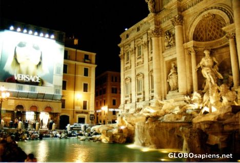 Postcard fontana di trevi