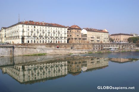 Reflections in the river Po