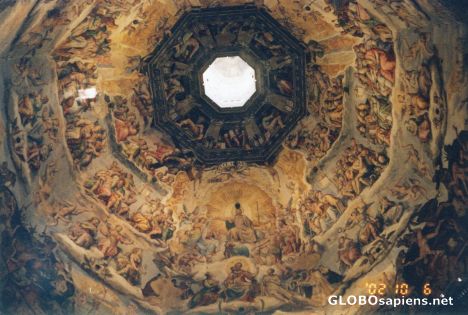 Postcard The ceiling of the duomo in Florence