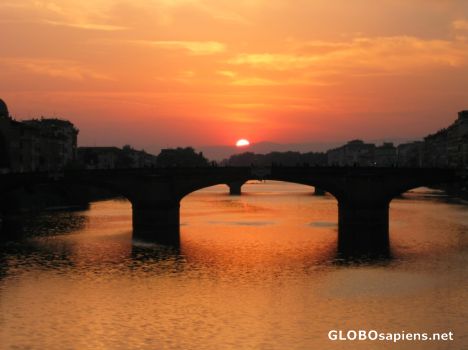 Sunset in Firenze from Ponte Vecchio