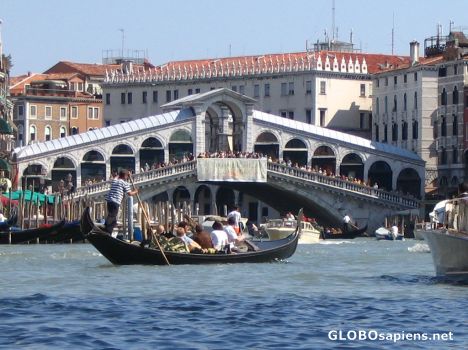 Postcard The Rialto Bridge from our Gondola