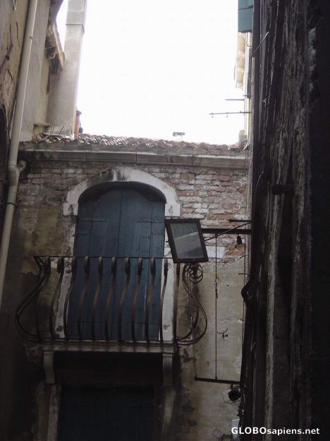 Postcard venice window mirror