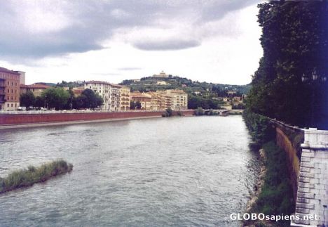 Postcard Fiume Adige
