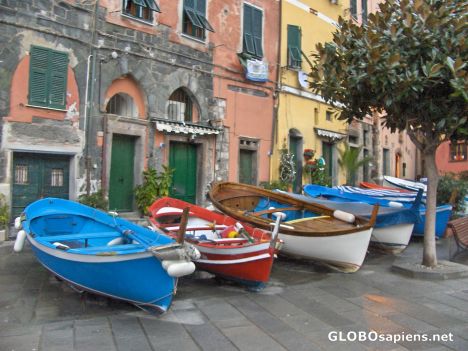 Postcard Fisherman boats