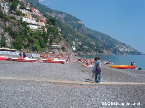 Postcard The rocky beach at Capri