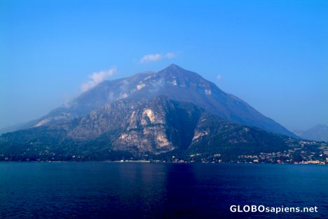 Postcard Varenna - view across the lake from the harbour