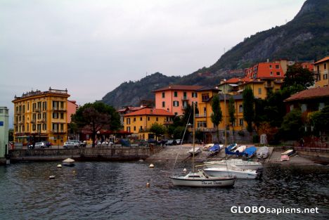 Postcard Varenna - the new harbour