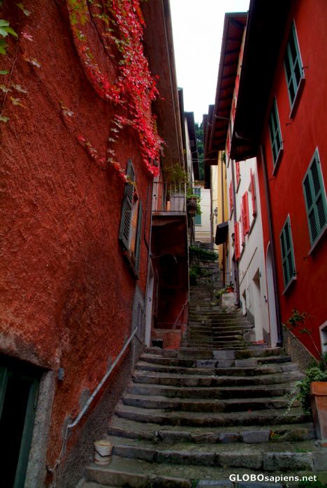 Postcard Varenna - old part, alley 4