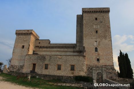 Postcard Castle Albornoz, Crown of the King