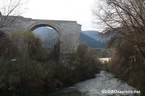 Postcard Ponte d'Augusto e Fiume Nera