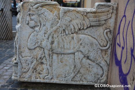 Postcard relief on Fontana Sarcofago