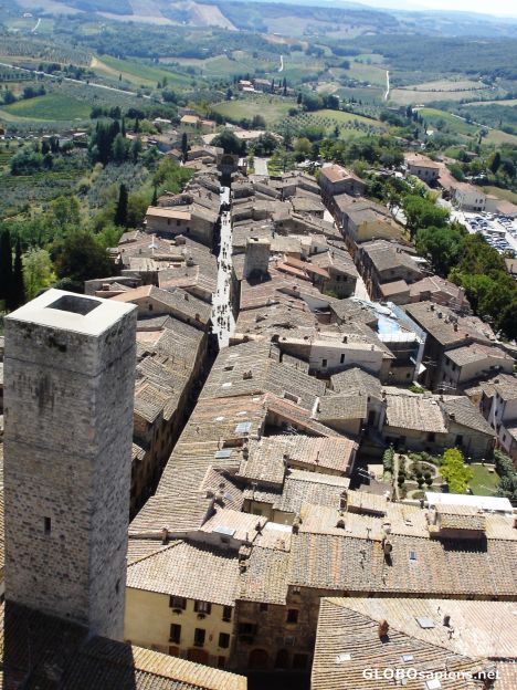 The main street of San Gimignano -