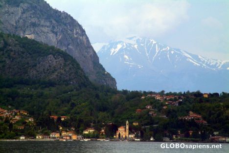 Postcard Lenno (IT) - and the Swiss mountains