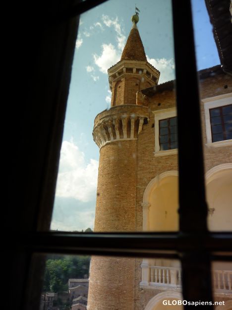 Postcard A view out of the Palazzo Ducale