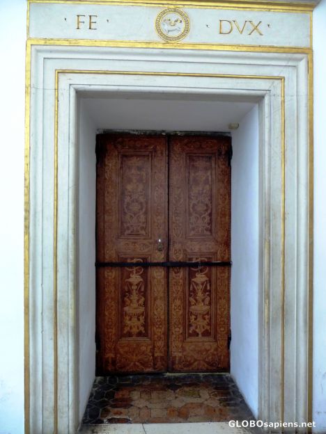 Postcard Beautiful wooden door