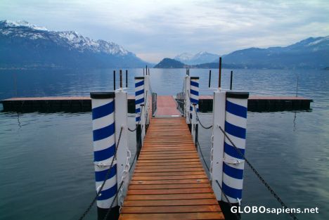 Postcard Menaggio (IT) - lakefront, pier