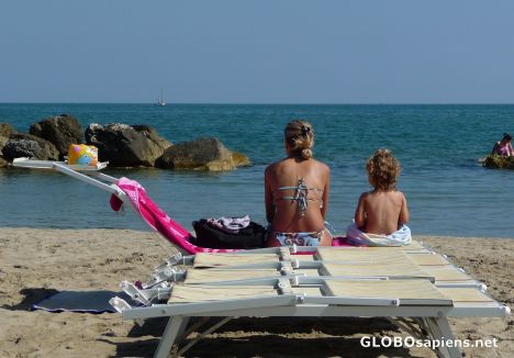 Postcard Mother and daughter -