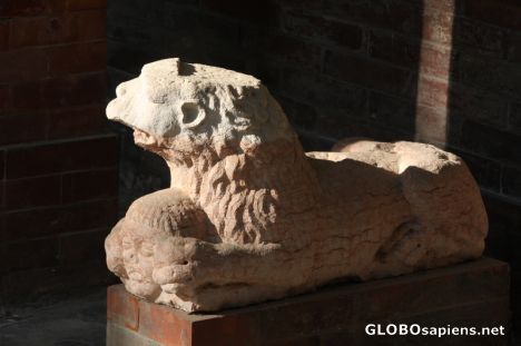 Postcard statue in Basilica di San Vitale