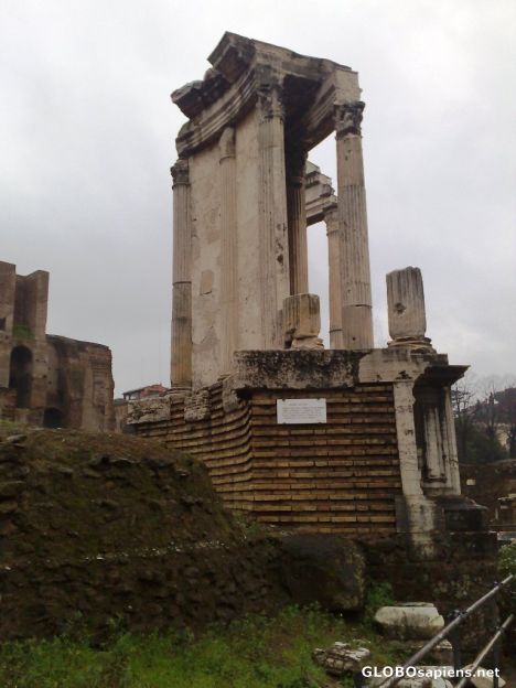 Postcard The Vesta Temple