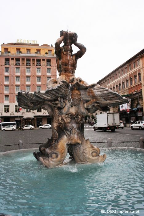 Postcard Triton fountain
